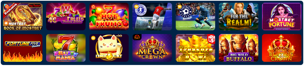 mostbet slot makineleri
